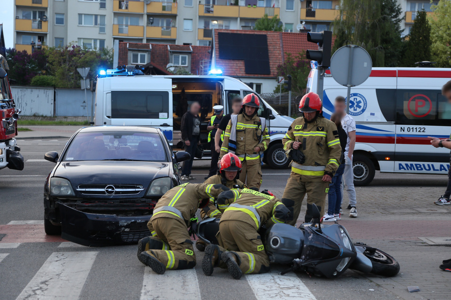 Elbląg, Zderzenie z motocyklem na Ogólnej Elbląg, Zderzenie z motocyklem na Ogólnej