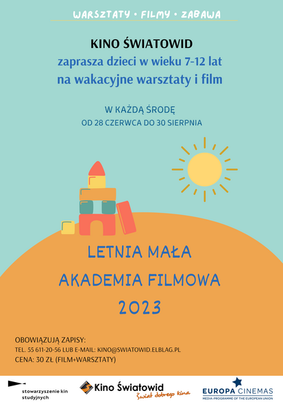 Elbląg, Letnia Mała Akademia Filmowa 2023 Elbląg, Letnia Mała Akademia Filmowa 2023
