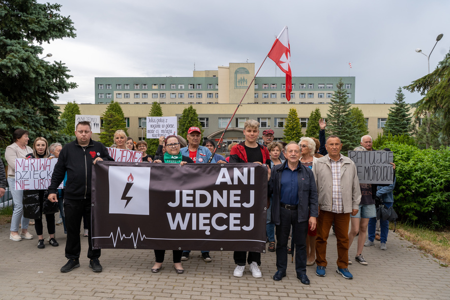 Elbląg, Pikieta w Elblągu przed szpitalem, Elbląg, Pikieta w Elblągu przed szpitalem,