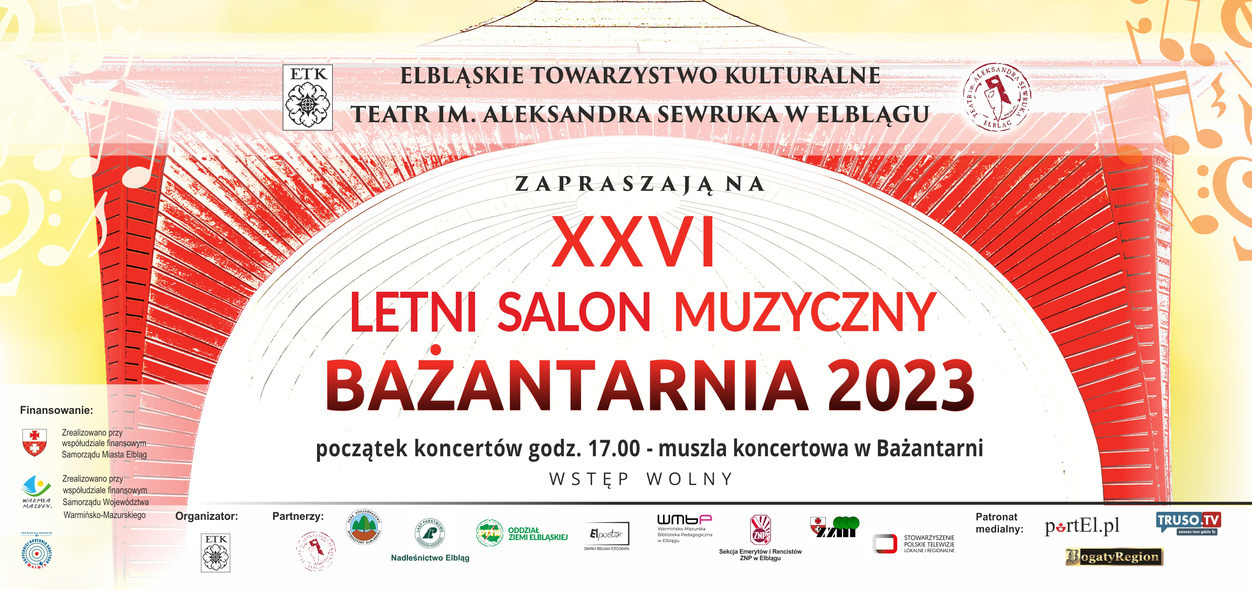 Elbląg, XXVI Letni Salon Muzyczny Bażantarnia 2023 zaprasza Elbląg, XXVI Letni Salon Muzyczny Bażantarnia 2023 zaprasza
