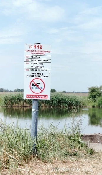 Elbląg, Zakaz kąpieli w rzece Elbląg i w Kumieli Elbląg, Zakaz kąpieli w rzece Elbląg i w Kumieli