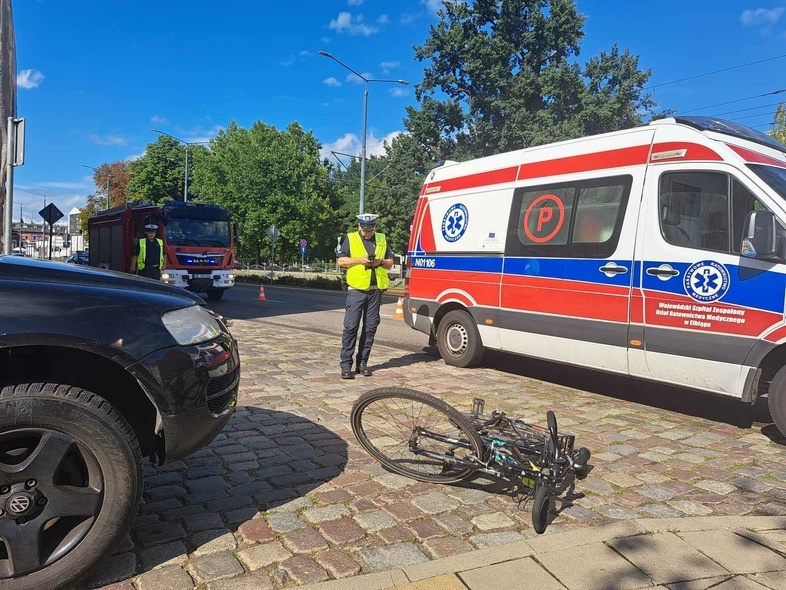 Elbląg, Potrącenie rowerzystki Elbląg, Potrącenie rowerzystki