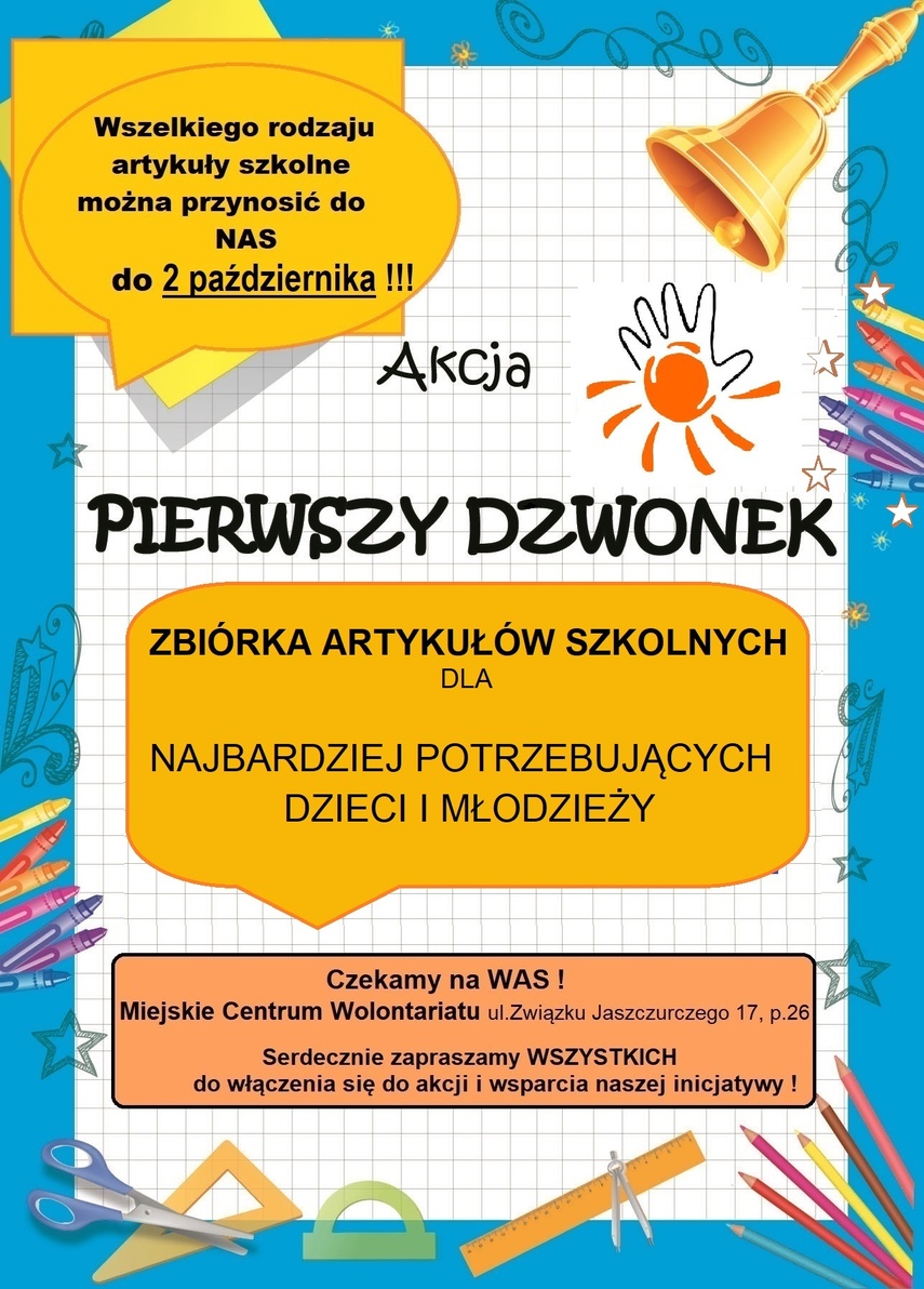 Elbląg, Przyłącz się do akcji „Pierwszy dzwonek”! Elbląg, Przyłącz się do akcji „Pierwszy dzwonek”!