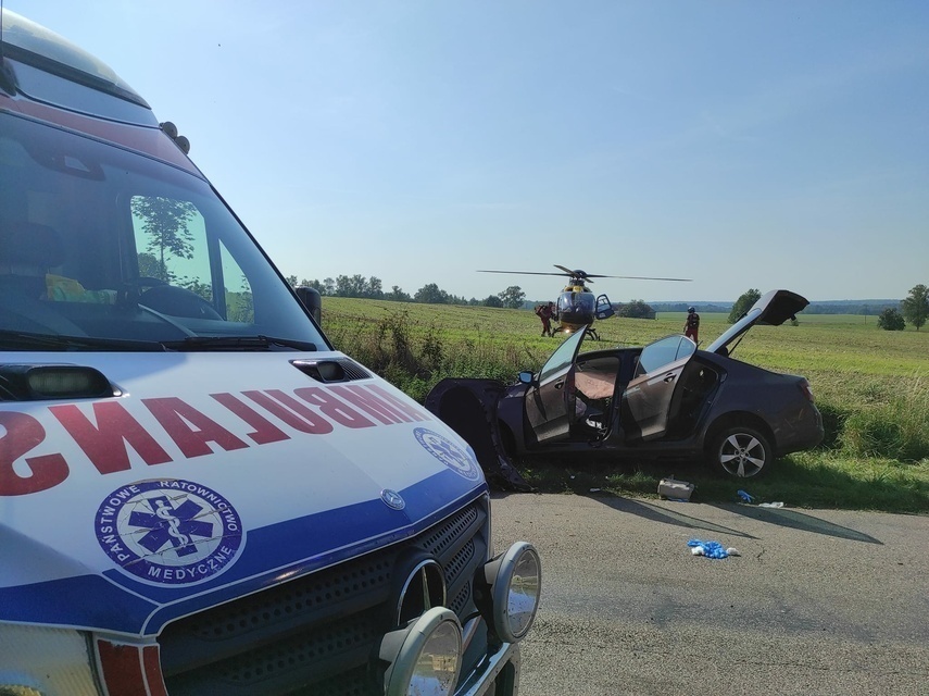 Elbląg, Poważny wypadek drogowy w okolicach Płoskini Elbląg, Poważny wypadek drogowy w okolicach Płoskini