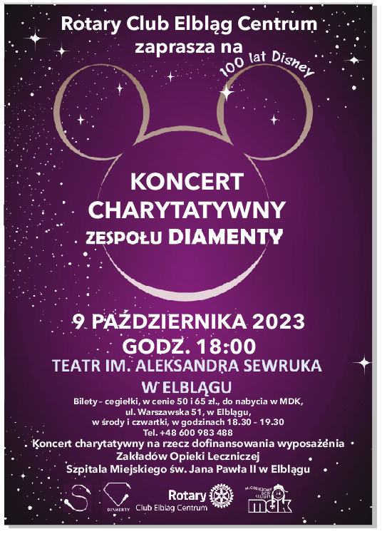 Elbląg, Koncert charytatywny zespołu Diamenty Elbląg, Koncert charytatywny zespołu Diamenty