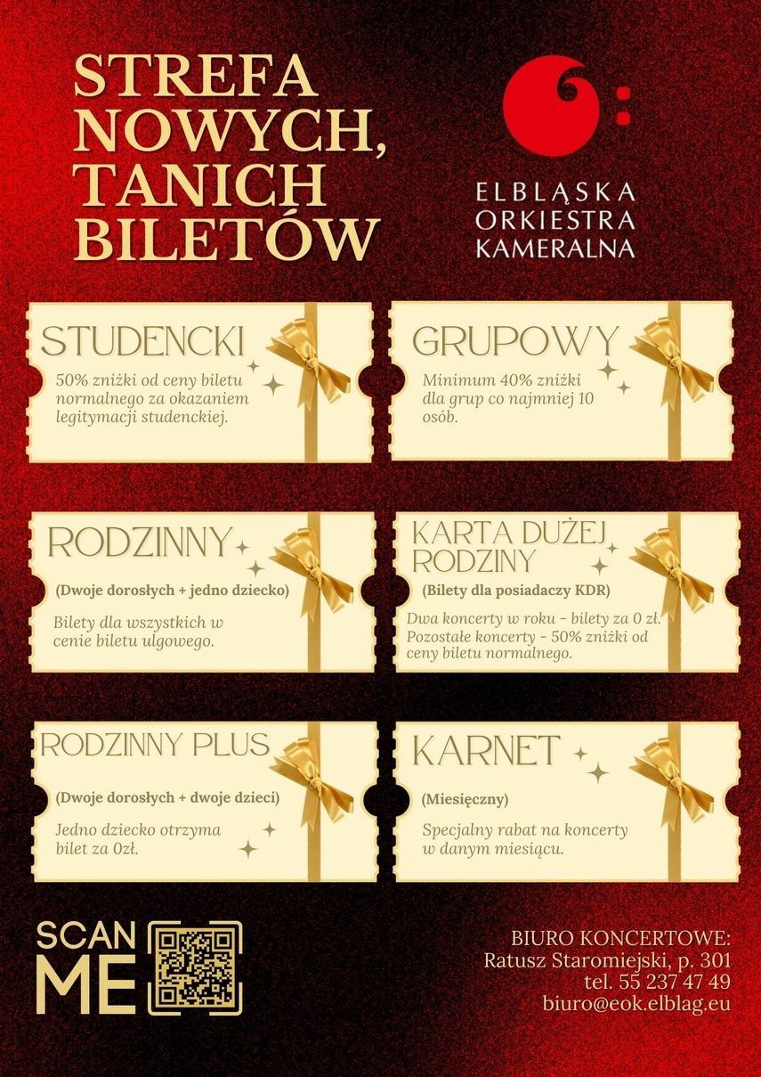 Elbląg, Nowe zniżki dla melomanów Elbląskiej Orkiestry Kameralnej Elbląg, Nowe zniżki dla melomanów Elbląskiej Orkiestry Kameralnej