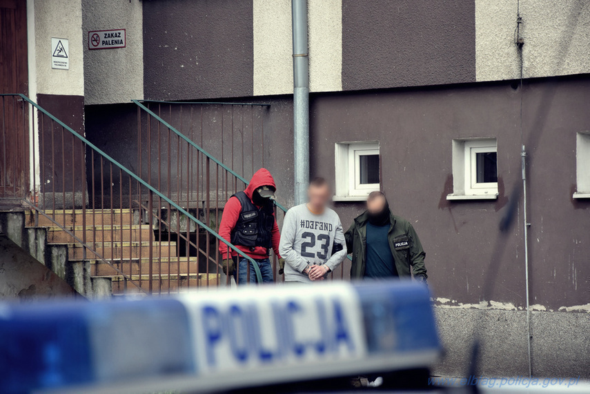Elbląg, Rafał N. podczas aresztowania Elbląg, Rafał N. podczas aresztowania