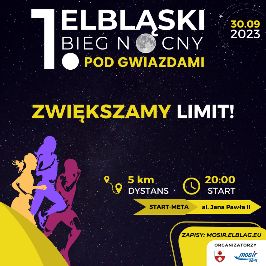 Elbląg, Wykorzystaj ostatnią szansę i zapisz się na bieg nocny Elbląg, Wykorzystaj ostatnią szansę i zapisz się na bieg nocny