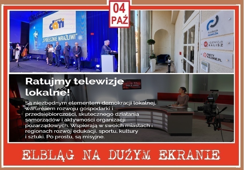 Elbląg, Na dużym ekranie o telewizjach lokalnych Elbląg, Na dużym ekranie o telewizjach lokalnych