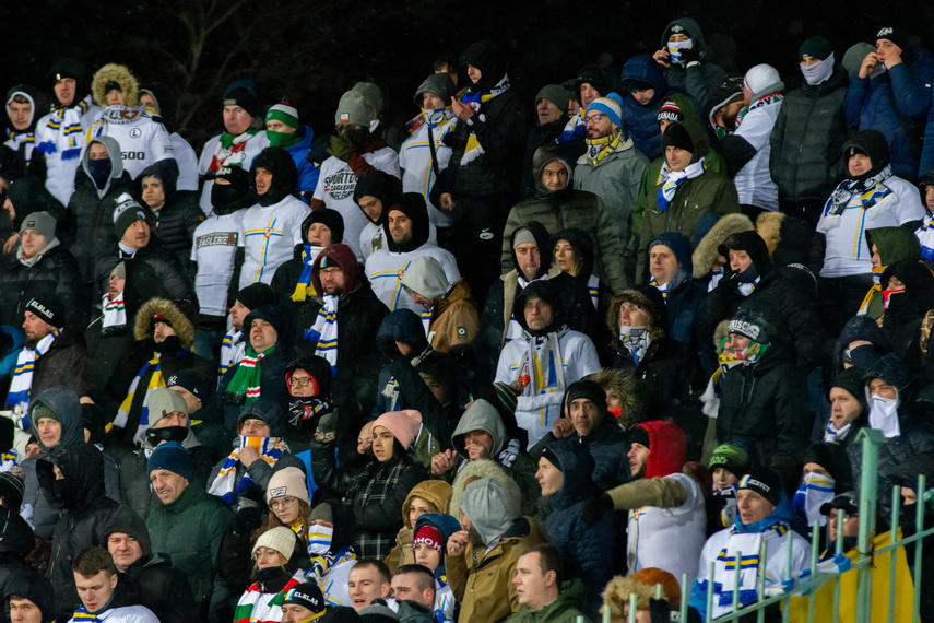 Elbląg, KIbice Olimpii na meczu w Olsztynie w marcu tego roku