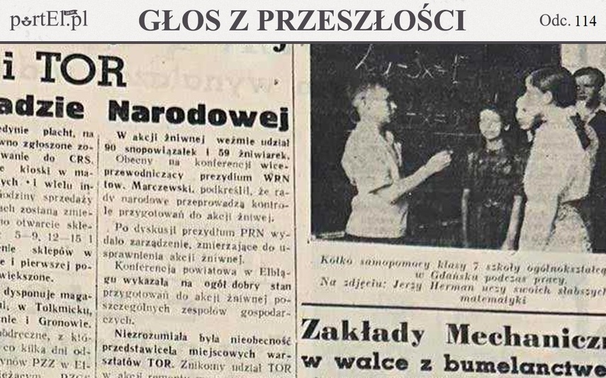 Elbląg, Źródło: Głos Wybrzeża nr 165, 1950 r. Elbląg, Źródło: Głos Wybrzeża nr 165, 1950 r.