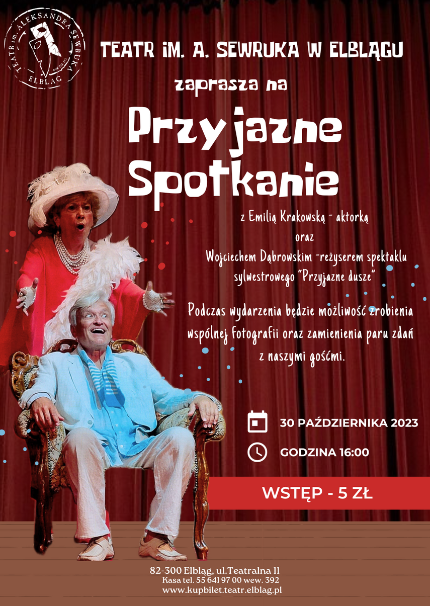 Elbląg, Przyjazne spotkanie z Emilią Krakowską i Wojciechem Dąbrowskim! Elbląg, Przyjazne spotkanie z Emilią Krakowską i Wojciechem Dąbrowskim!