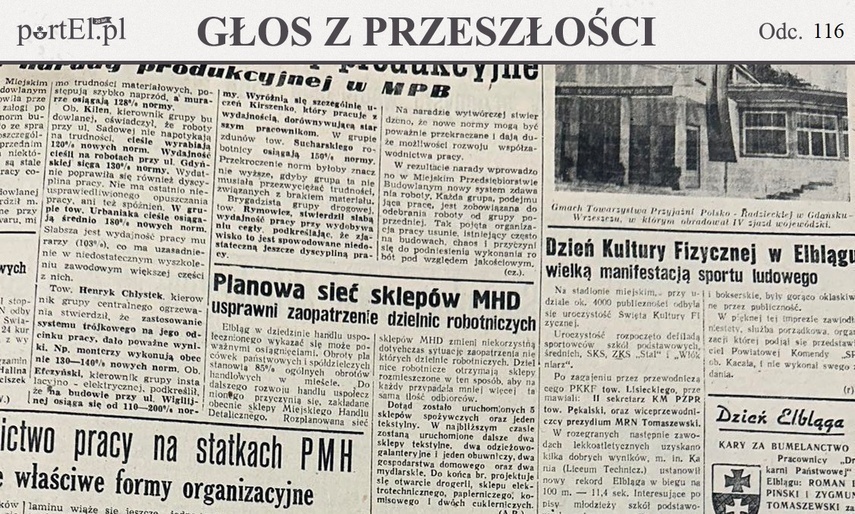 Elbląg, Głos Wybrzeża nr 169, 1950 r.