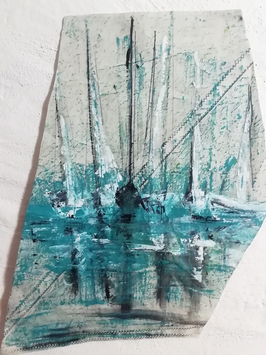 Elbląg, Malowane na starych żaglach: wernisaż wystawy Anny Maciejko Elbląg, Malowane na starych żaglach: wernisaż wystawy Anny Maciejko