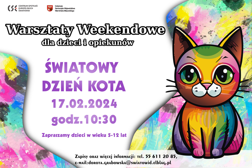 Elbląg, Światowy Dzień Kota. Warsztaty weekendowe dla dzieci i opiekunów