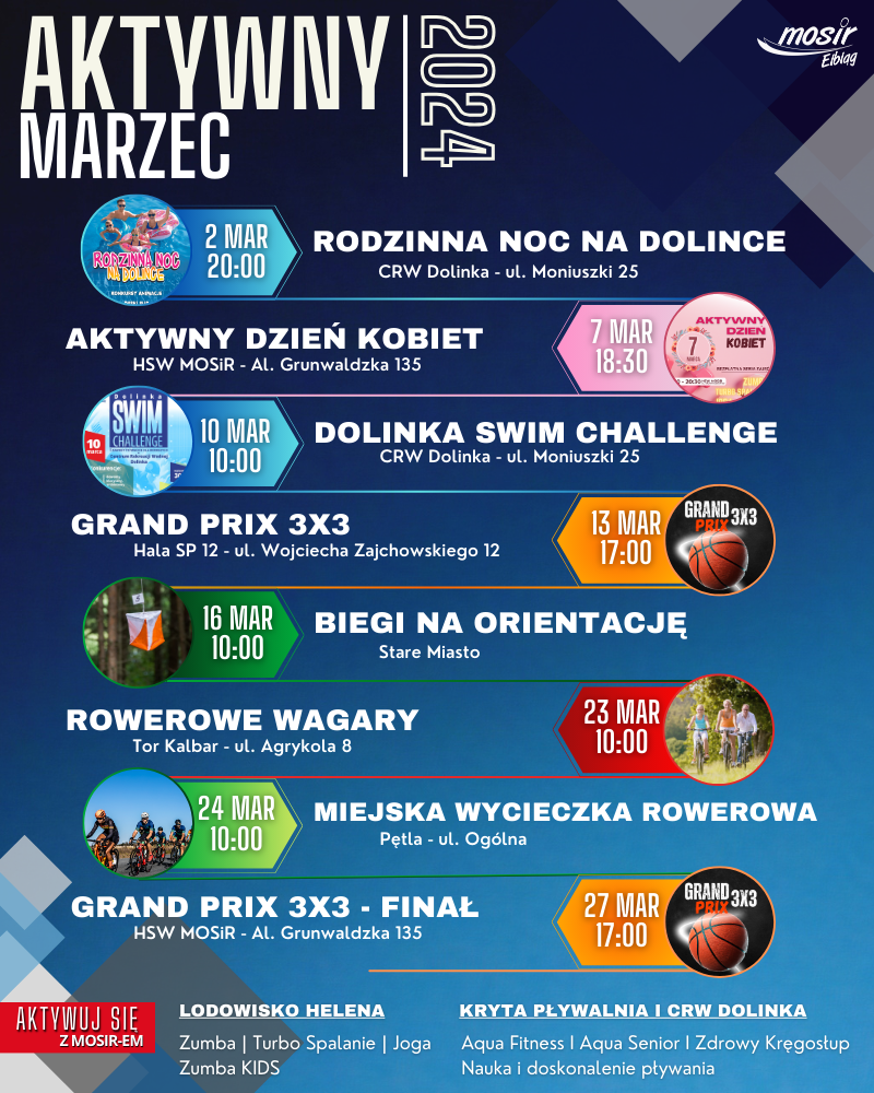 Elbląg, Aktywny marzec z MOSiR-em Elbląg, Aktywny marzec z MOSiR-em