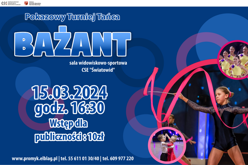 Elbląg, Pokazowy Turniej Tańca „Bażant” już 15 marca Elbląg, Pokazowy Turniej Tańca „Bażant” już 15 marca