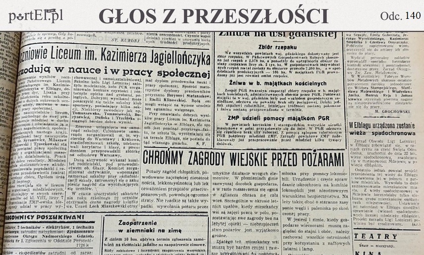 Elbląg, Głos Wybrzeża, nr 186. 1950 r. Elbląg, Głos Wybrzeża, nr 186. 1950 r.