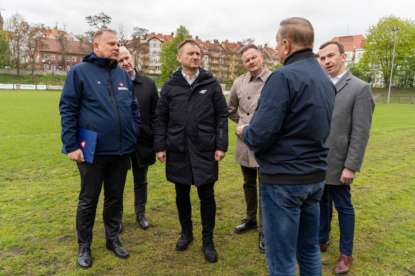 Elbląg, Minister obejrzał stadion Elbląg, Minister obejrzał stadion