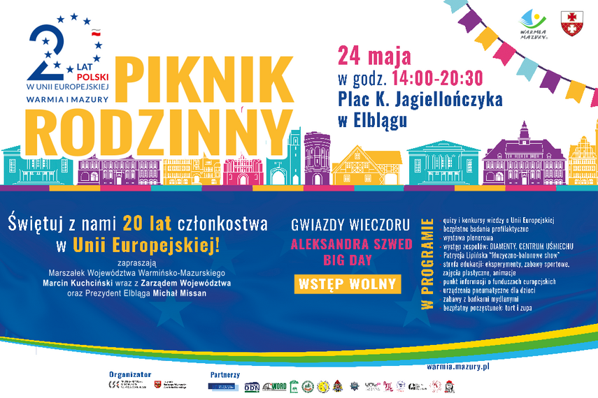Elbląg, Piknik pełen radości - świętujemy 20 lat Polski w Unii Europejskiej! Elbląg, Piknik pełen radości - świętujemy 20 lat Polski w Unii Europejskiej!