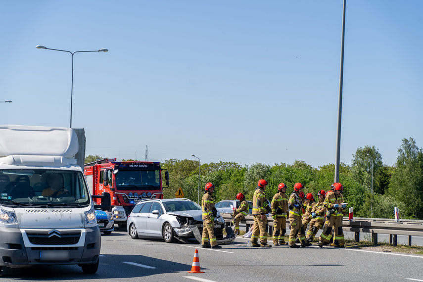 Elbląg, Wjechała pod prąd na S7, zderzyła się z innym autem