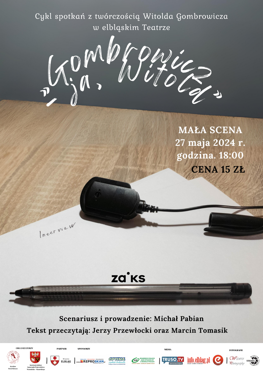 Elbląg, Cykl spotkań z twórczością Gombrowicza w elbląskim Teatrze Elbląg, Cykl spotkań z twórczością Gombrowicza w elbląskim Teatrze