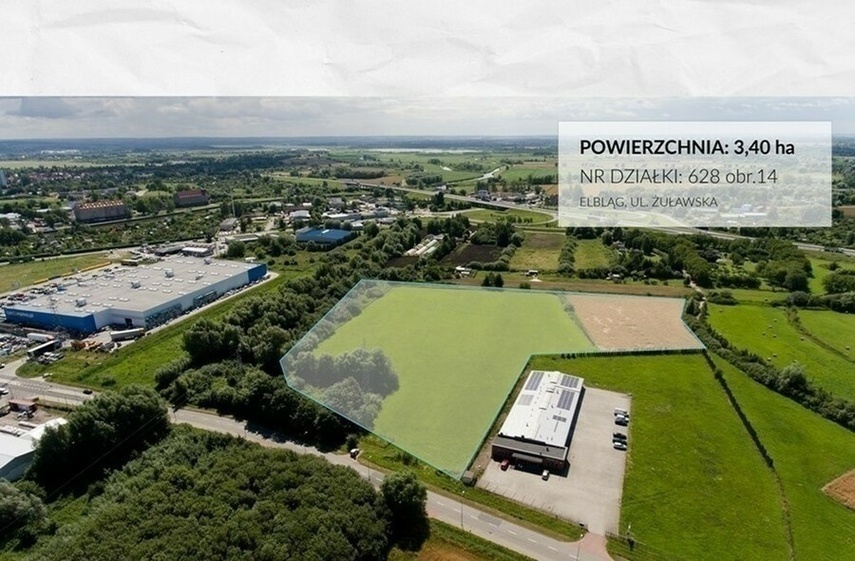 Elbląg, Na tej działce powstanie kolejny market? (ortofotomapa UM ElbląG) Elbląg, Na tej działce powstanie kolejny market? (ortofotomapa UM ElbląG)