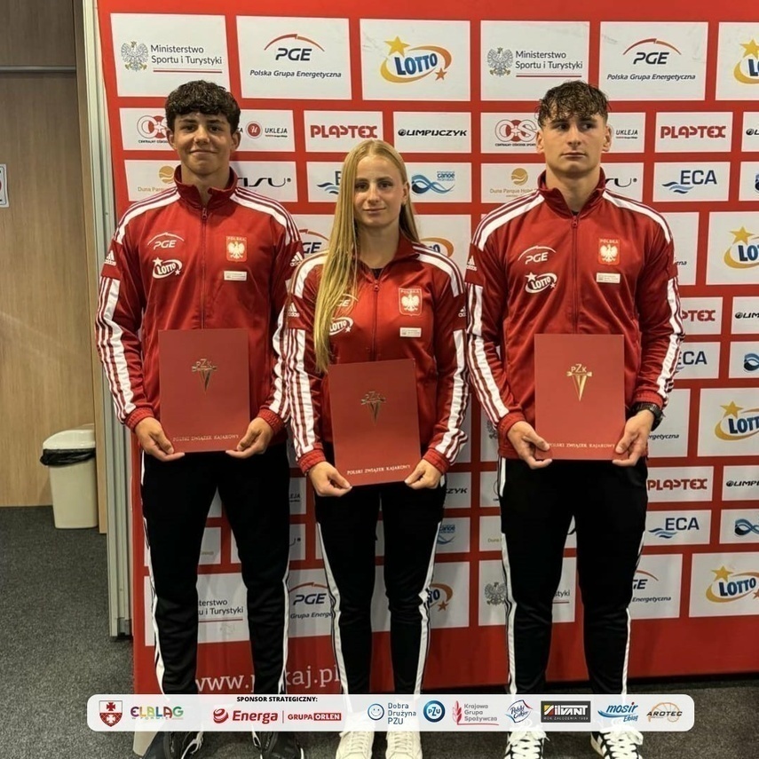 Elbląg, Patryk Stasiełowicz (od lewej), Julia Kot i Mikołaj Kot rywalizują na Mistrzostwach Świata Elbląg, Patryk Stasiełowicz (od lewej), Julia Kot i Mikołaj Kot rywalizują na Mistrzostwach Świata
