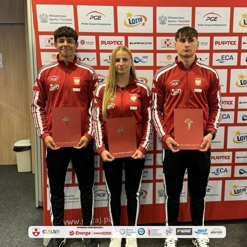 Elbląg, Patryk Stasiełowicz (od lewej), Julia Kot i Mikołaj Kot rywalizują na Mistrzostwach Świata Elbląg, Patryk Stasiełowicz (od lewej), Julia Kot i Mikołaj Kot rywalizują na Mistrzostwach Świata