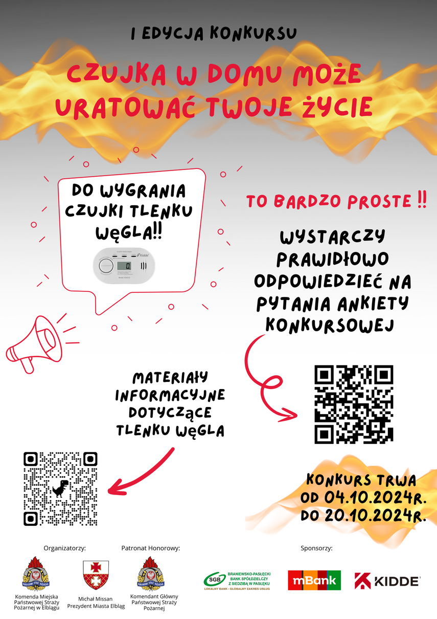 Elbląg, Czujka w domu może uratować twoje życie! Elbląg, Czujka w domu może uratować twoje życie!