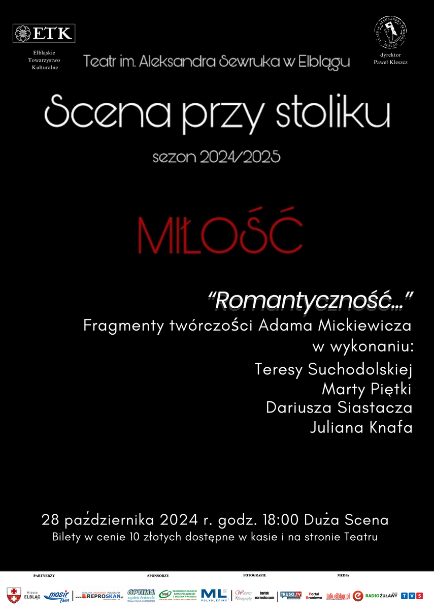 Elbląg, Nowy sezon „Sceny przy stoliku” Elbląg, Nowy sezon „Sceny przy stoliku”