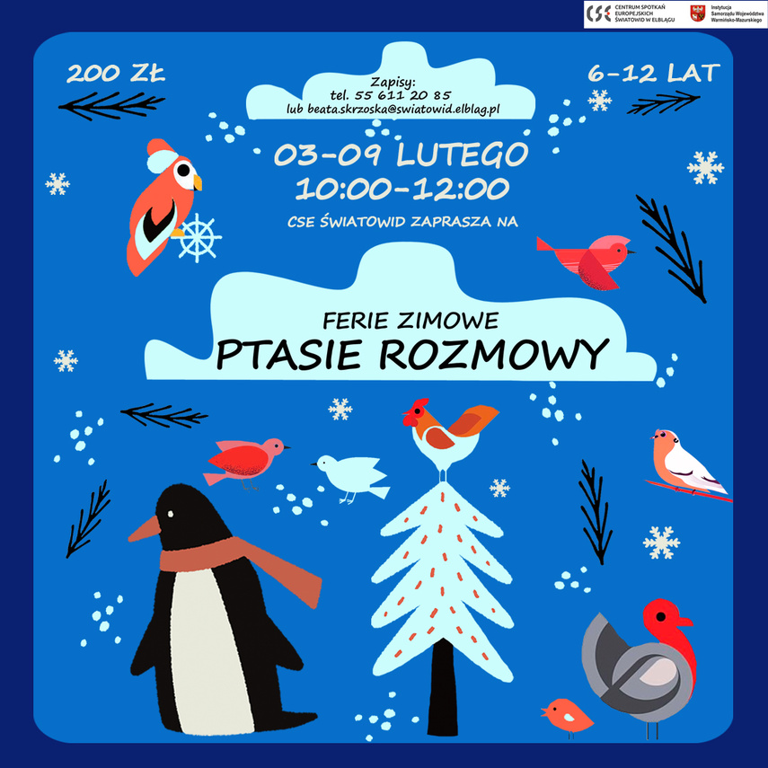 Elbląg, „Ptasie Rozmowy”, czyli twórcza zabawa w ferie Elbląg, „Ptasie Rozmowy”, czyli twórcza zabawa w ferie