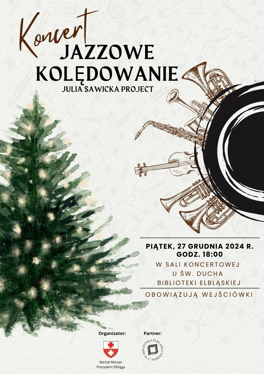 Elbląg, Koncert “Jazzowe Kolędowanie”, Julia Sawicka Project Elbląg, Koncert “Jazzowe Kolędowanie”, Julia Sawicka Project