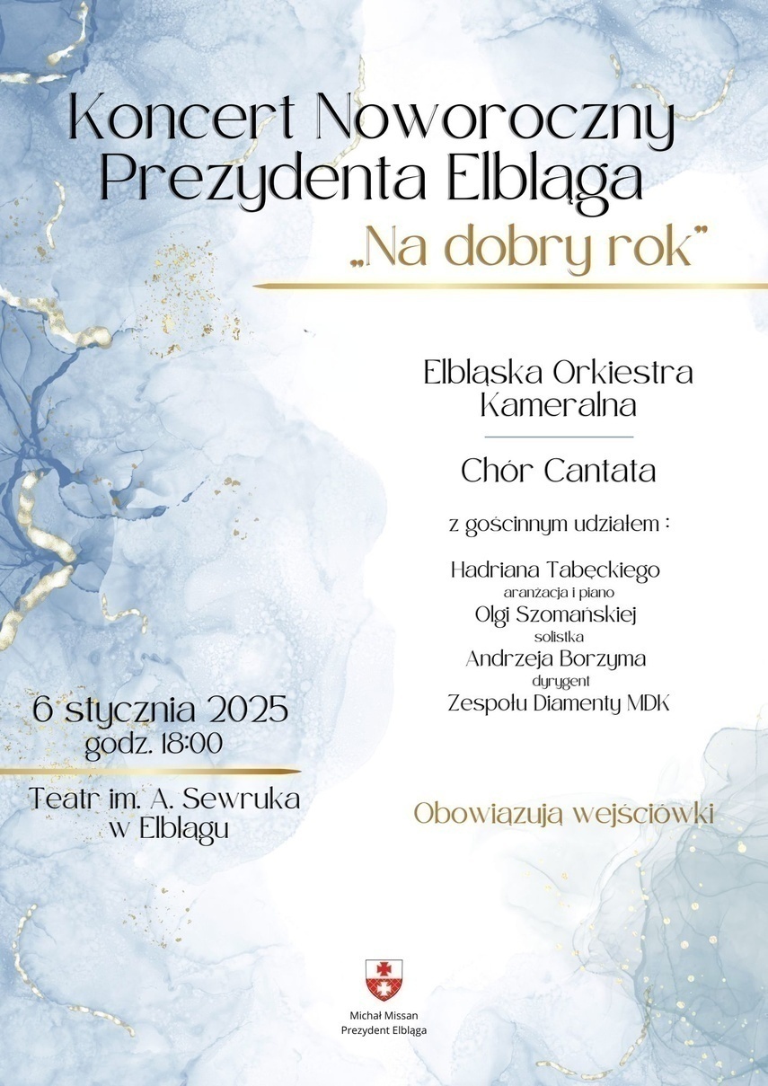 Elbląg, Koncert Noworoczny w teatrze. Wejściówki rozdane Elbląg, Koncert Noworoczny w teatrze. Wejściówki rozdane