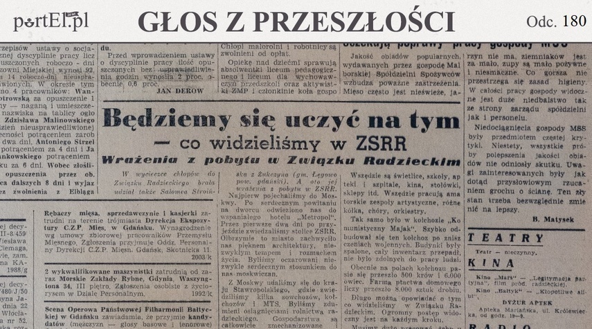 Elbląg, Głos Wybrzeża nr 217, 1950 r. Elbląg, Głos Wybrzeża nr 217, 1950 r.