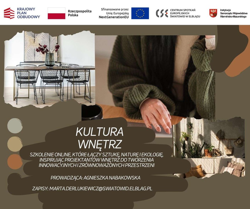 Elbląg, "Kultura wnętrz" z Agnieszką Nabakowską Elbląg, "Kultura wnętrz" z Agnieszką Nabakowską