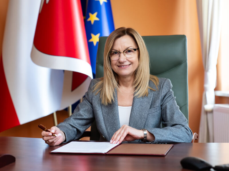 Elbląg, Bernadeta Hordejuk na zdjęciu z czasów, gdy była przewodniczącą Sejmiku Województwa
