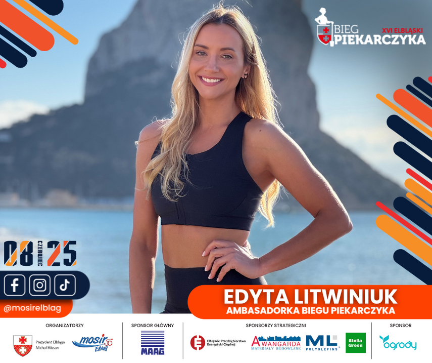 Elbląg, Edyta Litwiniuk ambasadorką Biegu Piekarczyka Elbląg, Edyta Litwiniuk ambasadorką Biegu Piekarczyka