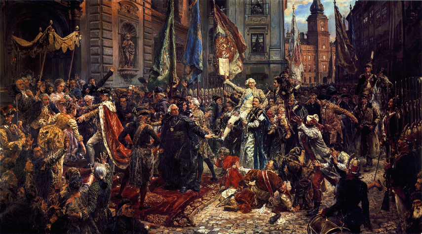 Elbląg, Konstytucja 3 Maja 1791 roku. Jan Matejko, Public domain, via Wikimedia Commons Elbląg, Konstytucja 3 Maja 1791 roku. Jan Matejko, Public domain, via Wikimedia Commons