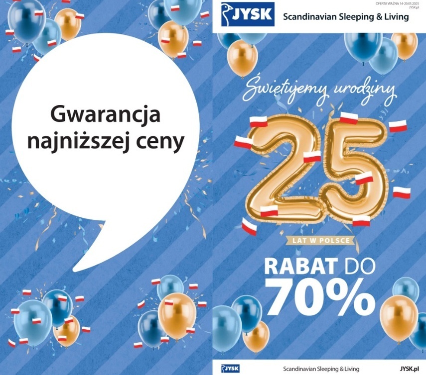 JYSK Polska świętuje 25-lecie! Jubileuszowy tydzień promocji w Elblągu! JYSK Polska świętuje 25-lecie! Jubileuszowy tydzień promocji w Elblągu!