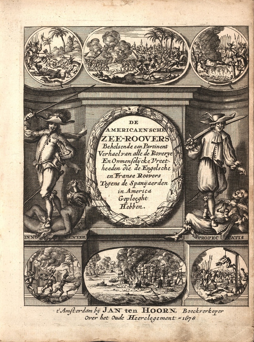 Elbląg, Frontyspis pierwszego wydania Bukanierów amerykańskich. Alexander Exquemelin (c. 1645-1707), Public domain, via Wikimedia Commons Elbląg, Frontyspis pierwszego wydania Bukanierów amerykańskich. Alexander Exquemelin (c. 1645-1707), Public domain, via Wikimedia Commons