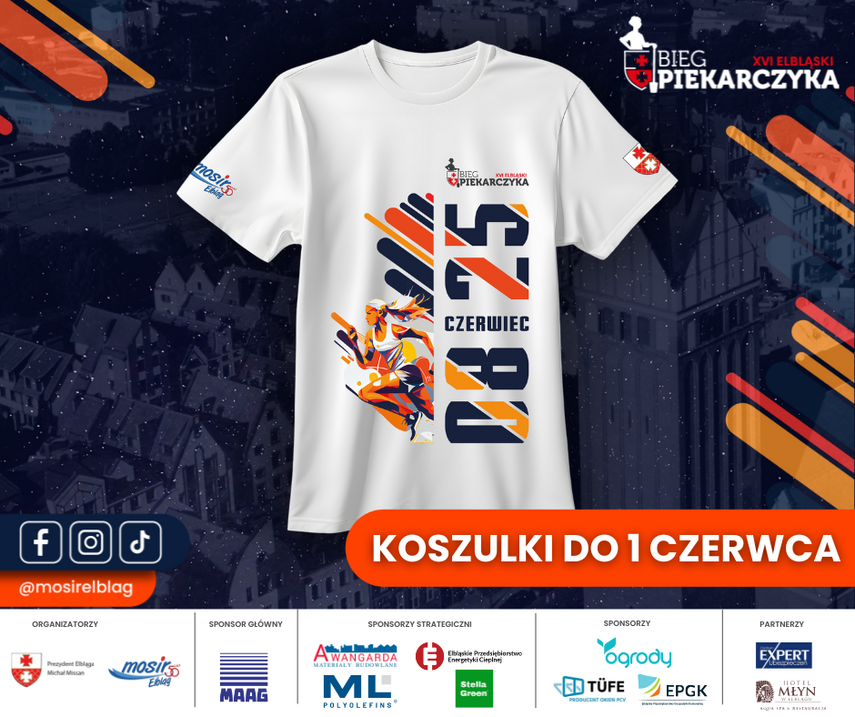 Elbląg, Tylko do 1 czerwca zamówisz koszulkę Biegu Piekarczyka Elbląg, Tylko do 1 czerwca zamówisz koszulkę Biegu Piekarczyka