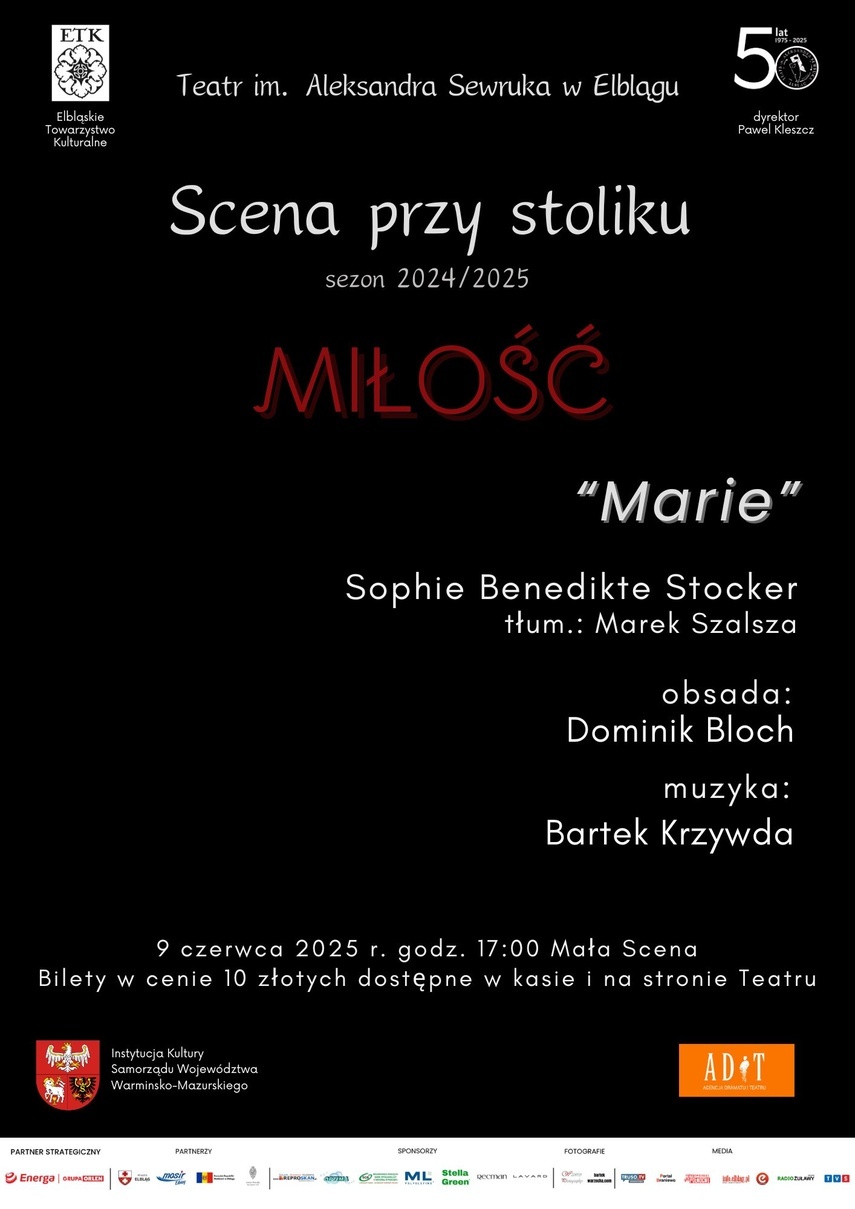 Elbląg, „Miłość” i „Marie” na Scenie przy stoliku Elbląg, „Miłość” i „Marie” na Scenie przy stoliku