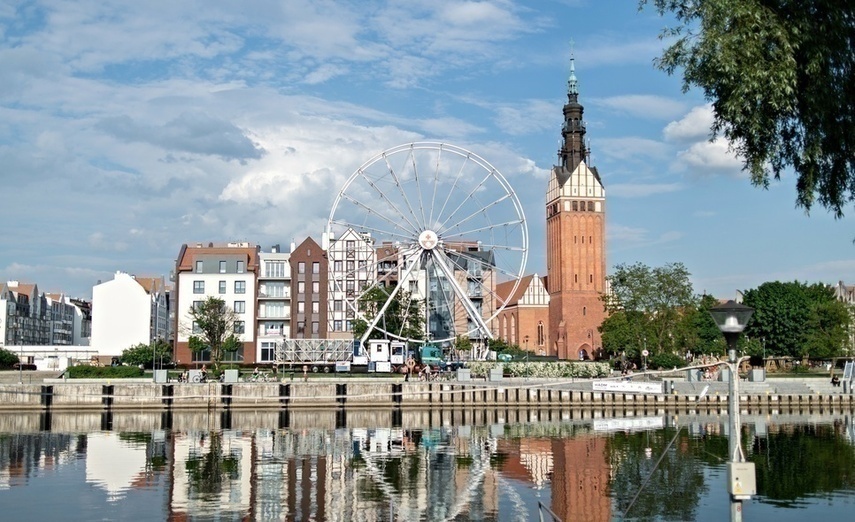 Elbląg, Koło widokowe nad rzeką Elbląg w 2023, Elbląg, Koło widokowe nad rzeką Elbląg w 2023,