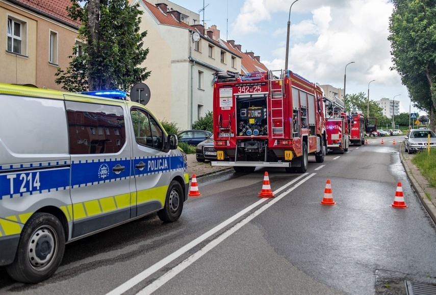 Elbląg, Pożar w mieszkaniu na Okrzei Elbląg, Pożar w mieszkaniu na Okrzei