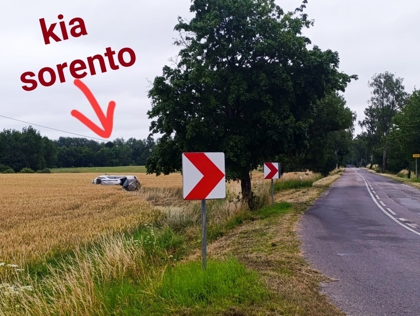 Elbląg, Dachował kią, miał dwa promile Elbląg, Dachował kią, miał dwa promile
