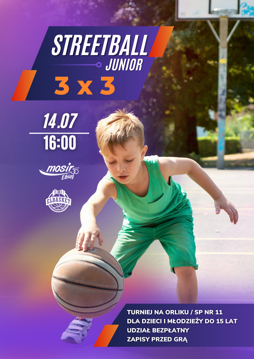 Elbląg, Streetball junior - pierwszy turniej koszykówki 3x3 dla dzieci