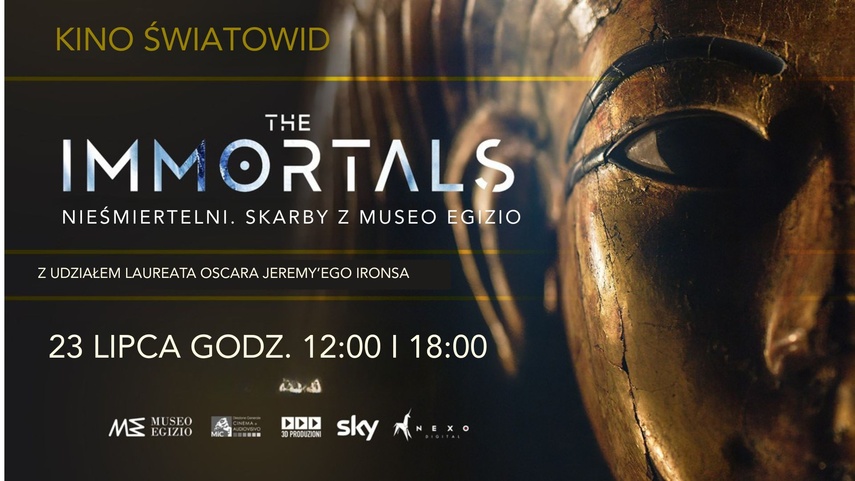 Elbląg, "Nieśmiertelni. Skarby z Museo Egizio" w kinie Światowid Elbląg, "Nieśmiertelni. Skarby z Museo Egizio" w kinie Światowid