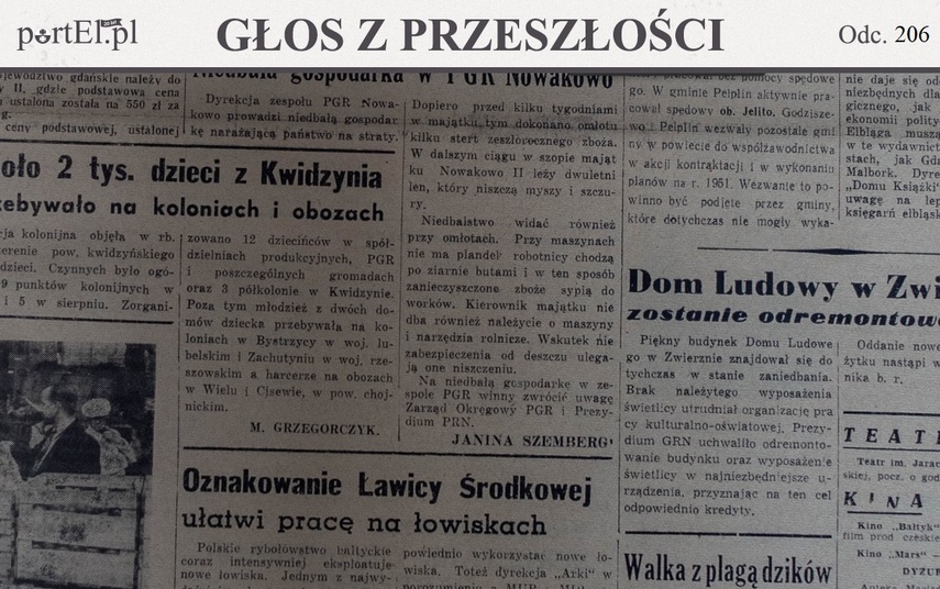 Elbląg, Robotnicy chodzą po ziarnie butami (Głos z przeszłości, odc. 206)