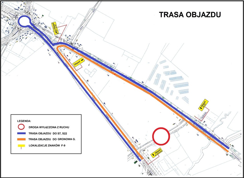 Elbląg, Uwaga na objazd na Grunwaldzkiej Elbląg, Uwaga na objazd na Grunwaldzkiej